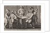 Anthimus, bishop of Nicomedia, receives five soldiers by Christoph Weigel