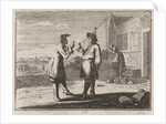 Man selling a cricket in a glass as a protecting ghost by Christoph Weigel