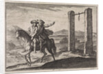 Man saved by his guardian angel of the gallows by Christoph Weigel