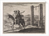 Man saved by his guardian angel of the gallows by Christoph Weigel