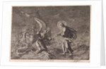 Christ walking on water during a storm on the Sea of Galilee by Pieter Mortier