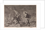 Christ walking on water during a storm on the Sea of Galilee by Pieter Mortier