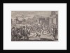 Christ speaks to a crowd on a square by Pieter Mortier