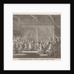 Synagogue where a rabbi reads by Hendrik van Damme