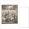 Eight men singing around a table by Jacobus van Hardenberg