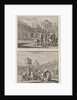Early Christian martyrs in a Roman arena and Early Christian martyrs who are being slaughtered in an arena by Barent Visscher