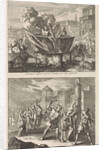 Holy Eulampia and her brother are boiled alive in oil and the Martyrdom of Saint Rufina Rome by Jacobus van Hardenberg