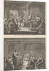 Early Christian community listening to a reading from the Bible and Early Christian community listens to a sermon by Jacobus van Hardenberg