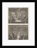 Early Christian community listening to a reading from the Bible and Early Christian community listens to a sermon by Jacobus van Hardenberg