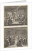 Early Christian community listening to a reading from the Bible and Early Christian community listens to a sermon by Jacobus van Hardenberg