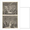 Early Christian community listening to a reading from the Bible and Early Christian community listens to a sermon by Jacobus van Hardenberg