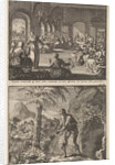Early Christian community of women working in their monastery and St. Paul the Hermit by Jacobus van Hardenberg