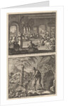 Early Christian community of women working in their monastery and St. Paul the Hermit by Jacobus van Hardenberg