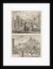 Beheading of a Christian in Rome and Saint Agnes who is protected by a bird by Jacobus van Hardenberg