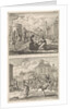 Beheading of a Christian in Rome and Saint Agnes who is protected by a bird by Jacobus van Hardenberg