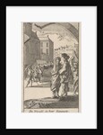 Procession with a jester in the foreground by Jan Claesz ten Hoorn