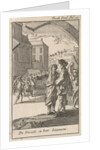 Procession with a jester in the foreground by Jan Claesz ten Hoorn