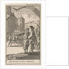 Procession with a jester in the foreground by Jan Claesz ten Hoorn