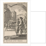 Procession with a jester in the foreground by Jan Claesz ten Hoorn