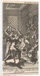 The Registrar is attacked by four men dressed as devils by Jan Claesz ten Hoorn