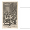 The Registrar is attacked by four men dressed as devils by Jan Claesz ten Hoorn