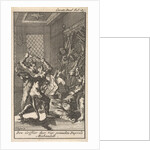 The Registrar is attacked by four men dressed as devils by Jan Claesz ten Hoorn