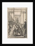 King Louis XIV greet Cardinal Mazarin by Boudewijn van der Aa