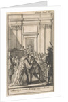 King Louis XIV greet Cardinal Mazarin by Boudewijn van der Aa