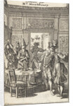 Don Pascale tears, in the presence of Don Henrique, Angelique and Marcelle, the hat of lackey Gusman's head by Adriaan Braakman