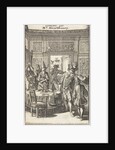 Don Pascale tears, in the presence of Don Henrique, Angelique and Marcelle, the hat of lackey Gusman's head by Adriaan Braakman
