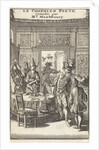 Don Pascale tears, in the presence of Don Henrique, Angelique and Marcelle, the hat of lackey Gusman's head by Adriaan Braakman