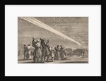 A crowd of people sees a comet by Pieter van der Aa I