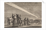 A crowd of people sees a comet by Pieter van der Aa I