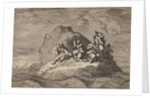 Sad state of seven sailors from the ship The Karseboom, wrecked at Halmstad by Pieter van der Aa I