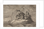 Sad state of seven sailors from the ship The Karseboom, wrecked at Halmstad by Pieter van der Aa I