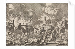 Fire in Trondheim, Norway 1681 by Pieter van der Aa I