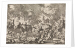 Fire in Trondheim, Norway 1681 by Pieter van der Aa I