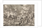 Fire in Trondheim, Norway 1681 by Pieter van der Aa I