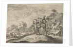 Marshal Turenne falls dead from his horse by Pieter van der Aa I