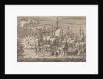 Five Zeeland privateers fight against eight Portuguese warships off the coast of Brazil, in 1657 by Pieter van der Aa I
