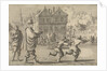 Boy offends the Mayor of Strasbourg by stealing the stick from his clerk by Pieter van der Aa I