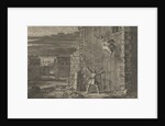 Countess of Aubigny escaped from her prison in London by jumping out of the window by Pieter van der Aa I
