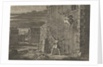 Countess of Aubigny escaped from her prison in London by jumping out of the window by Pieter van der Aa I