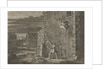 Countess of Aubigny escaped from her prison in London by jumping out of the window by Pieter van der Aa I