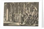 Margaret Church in La Rochelle, France, is Catholically re-consecrated by lashing the pulpit, pillars and benches with rods, 1628 by Pieter van der Aa I
