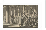 Margaret Church in La Rochelle, France, is Catholically re-consecrated by lashing the pulpit, pillars and benches with rods, 1628 by Pieter van der Aa I