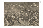 King Louis XIII caught up in floods and windstorms near Narbonne, France 1632 by Pieter van der Aa I