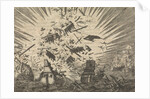 The Dutch ship Walcheren explodes along with five Portuguese ships, 1631 by Pieter van der Aa I