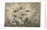 The Dutch ship Walcheren explodes along with five Portuguese ships, 1631 by Pieter van der Aa I