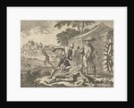 Count Wirich Philipp von Daun, Count Falkenstein, killed by Spaniards at a watermill by Pieter van der Aa I